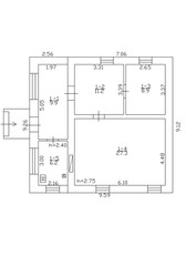 2d floor plan. Black&white floor plan. Floorplan