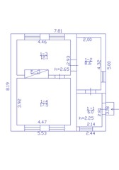 2d floor plan. Black&white floor plan. Floorplan