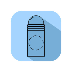 Deodorant. Personal care for body. Hygiene. Flat icon, object isolated on white background.