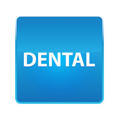 Dental shiny blue square button