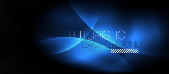 Shiny neon circles abstract background