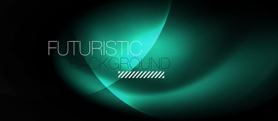 Shiny neon circles abstract background