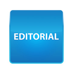 Editorial shiny blue square button