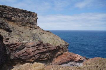 Ponta do Sao Lourenco Madeira landscape in a cloudy summer day