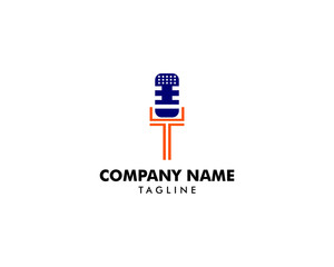 Letter T Voice Over Logo Icon Design