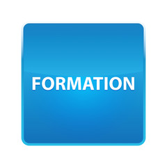 Formation shiny blue square button