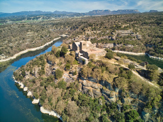 Monastery Sant Pere Casserres view Drone