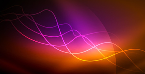 Neon wave background