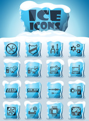 computer repair icon set