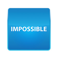 Impossible shiny blue square button