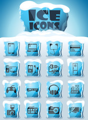 electronics supermarket icon set