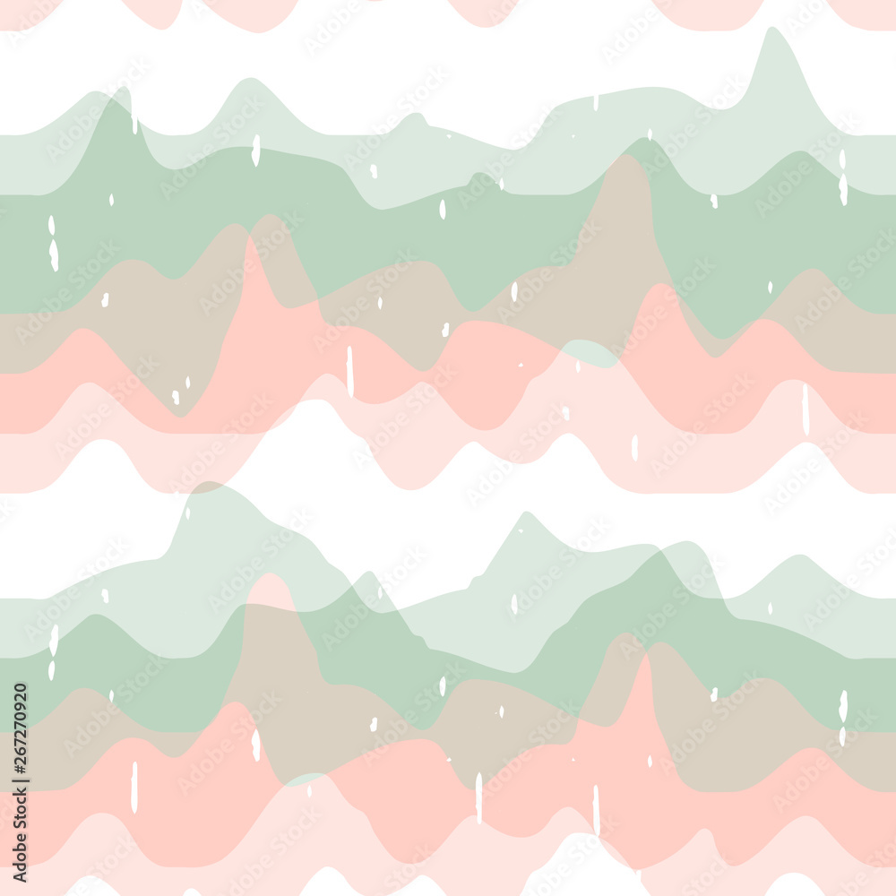 Poster abstract wavy line pattern, seamless vector geometric background.