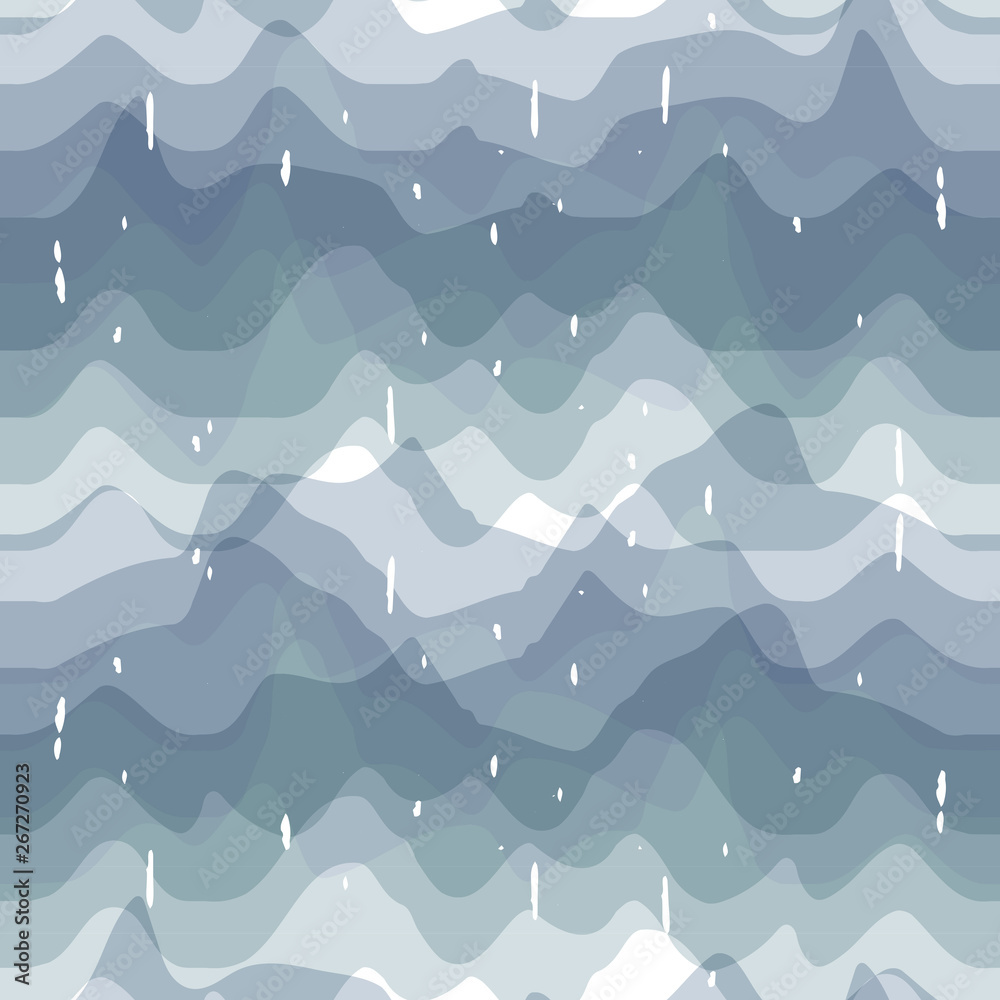 Aufkleber abstract wavy line pattern, seamless vector geometric background.