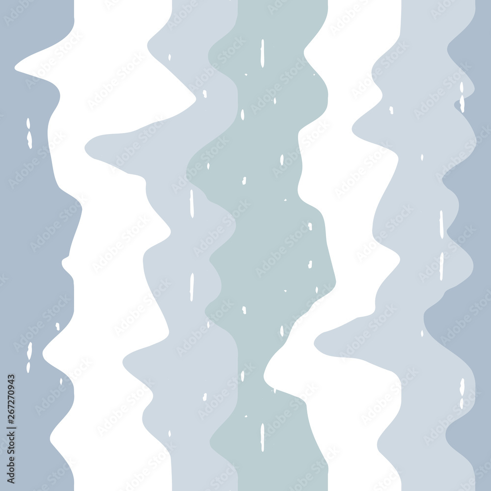 Poster Abstract wavy line pattern, seamless vector geometric background.