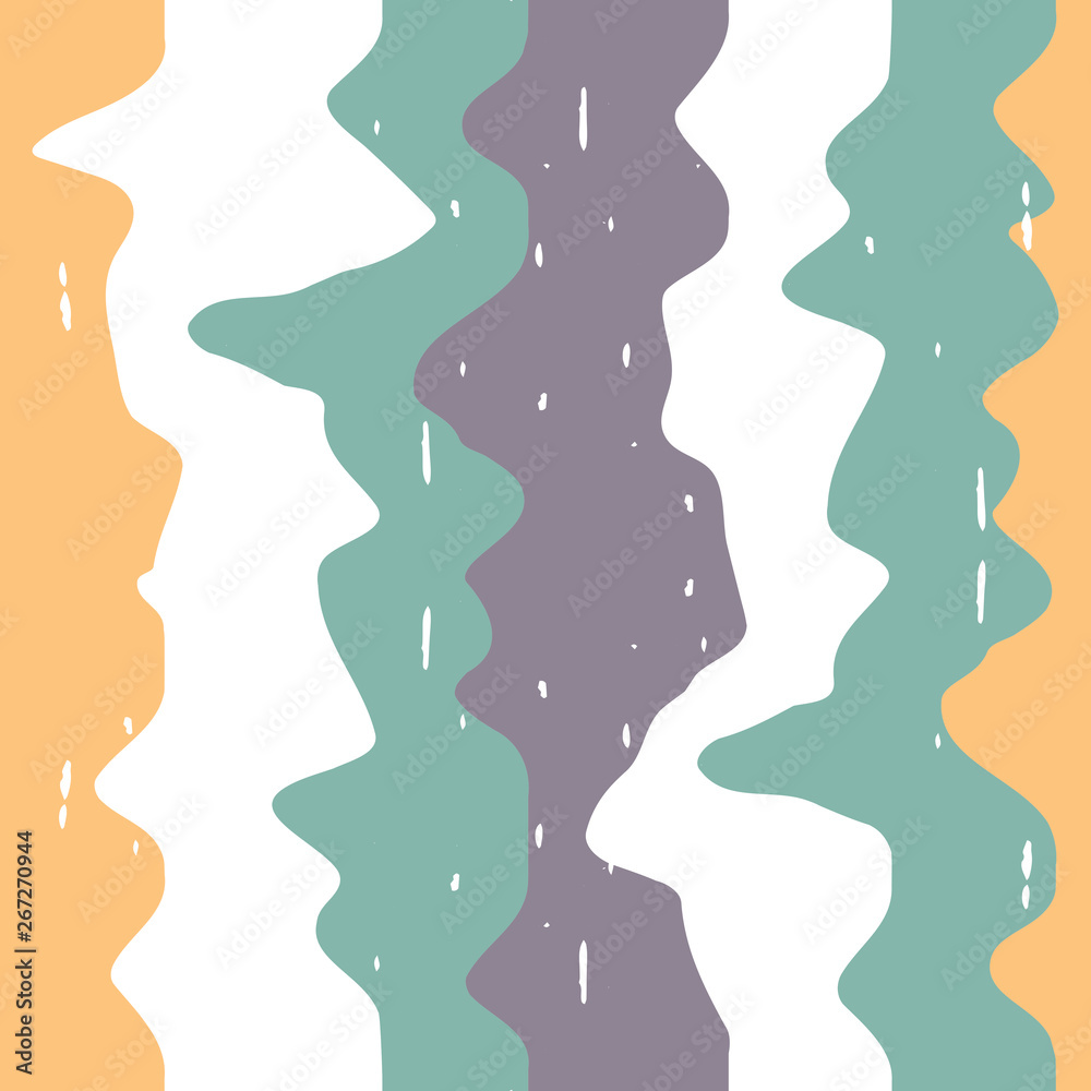 Poster abstract wavy line pattern, seamless vector geometric background.