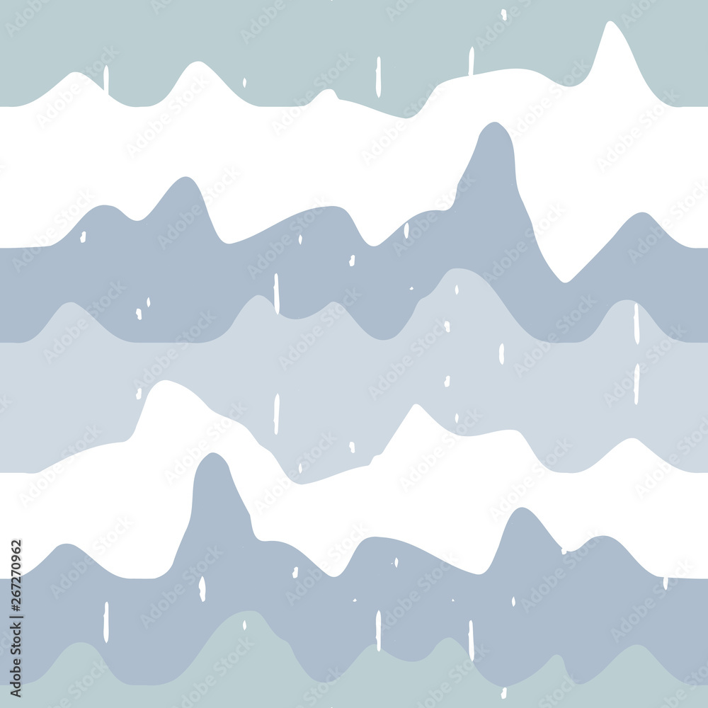 Poster abstract wavy line pattern, seamless vector geometric background.