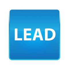 Lead shiny blue square button
