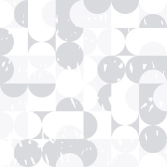 Pastel colors circle tiles seamless pattern, vector geometric background.