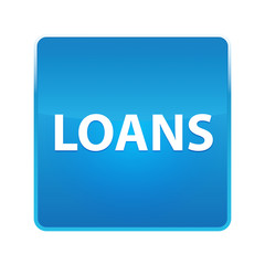 Loans shiny blue square button