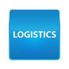 Logistics shiny blue square button