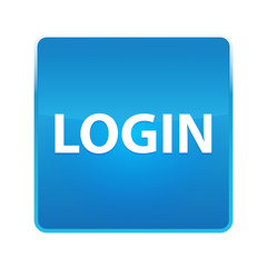 Login shiny blue square button