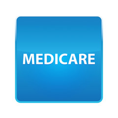 Medicare shiny blue square button