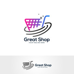 shopping logo design vector, shopping cart logo designs
