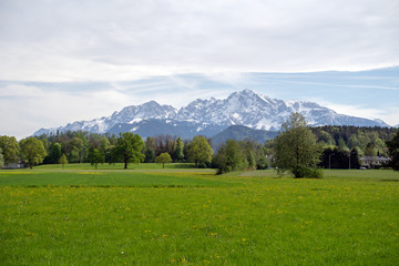 Obraz premium Die Alpen bei Salzburg in Österreich