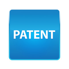 Patent shiny blue square button