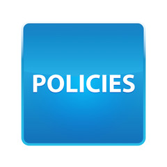 Policies shiny blue square button