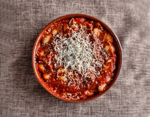 Gnocchi alla Sorrentino, tipica italian food