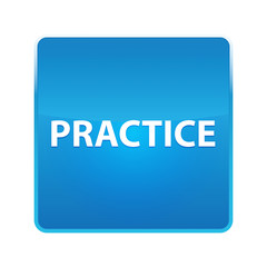 Practice shiny blue square button