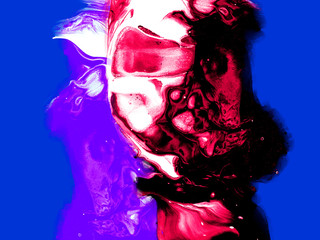 Fototapeta premium Creative abstract hand painted background, wallpaper, texture, close-up fragment of acrylic painting on canvas with brush strokes. Modern art. Contemporary art.