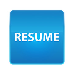 Resume shiny blue square button