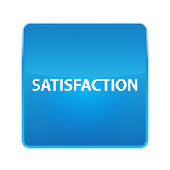 Satisfaction shiny blue square button