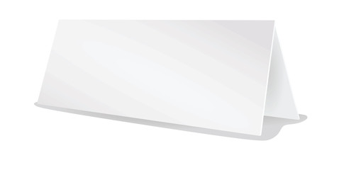 Blank table name card. vector illustration
