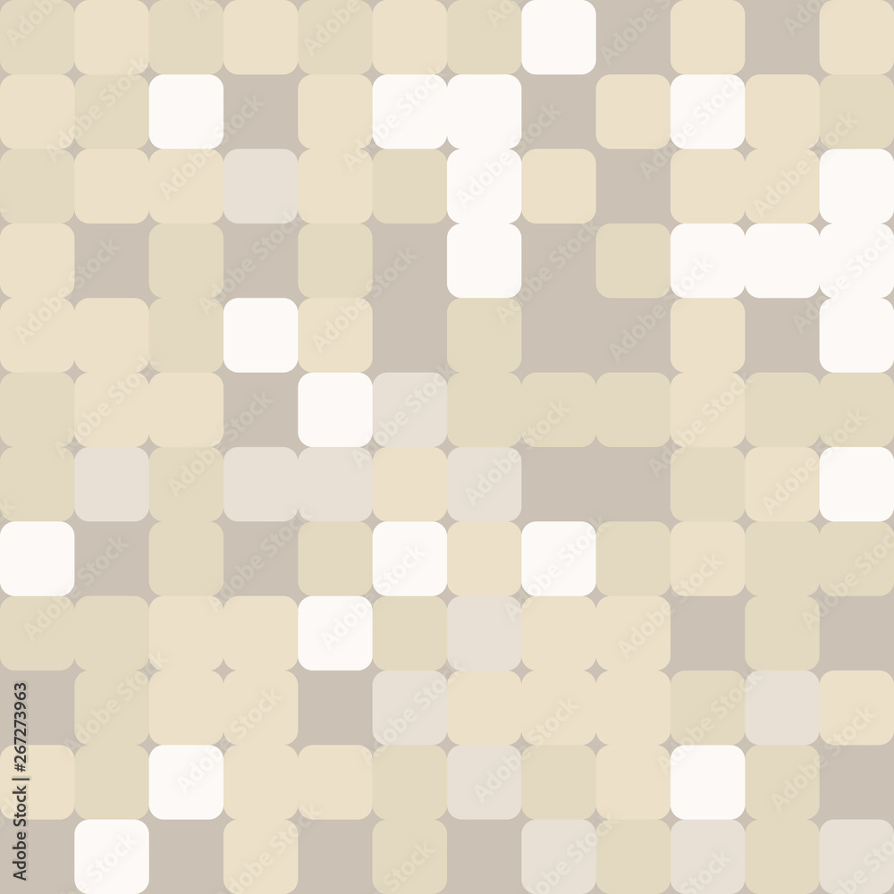 Poster Geometric shapes background. Squares mosaic seamless pattern . Vector geometric background.