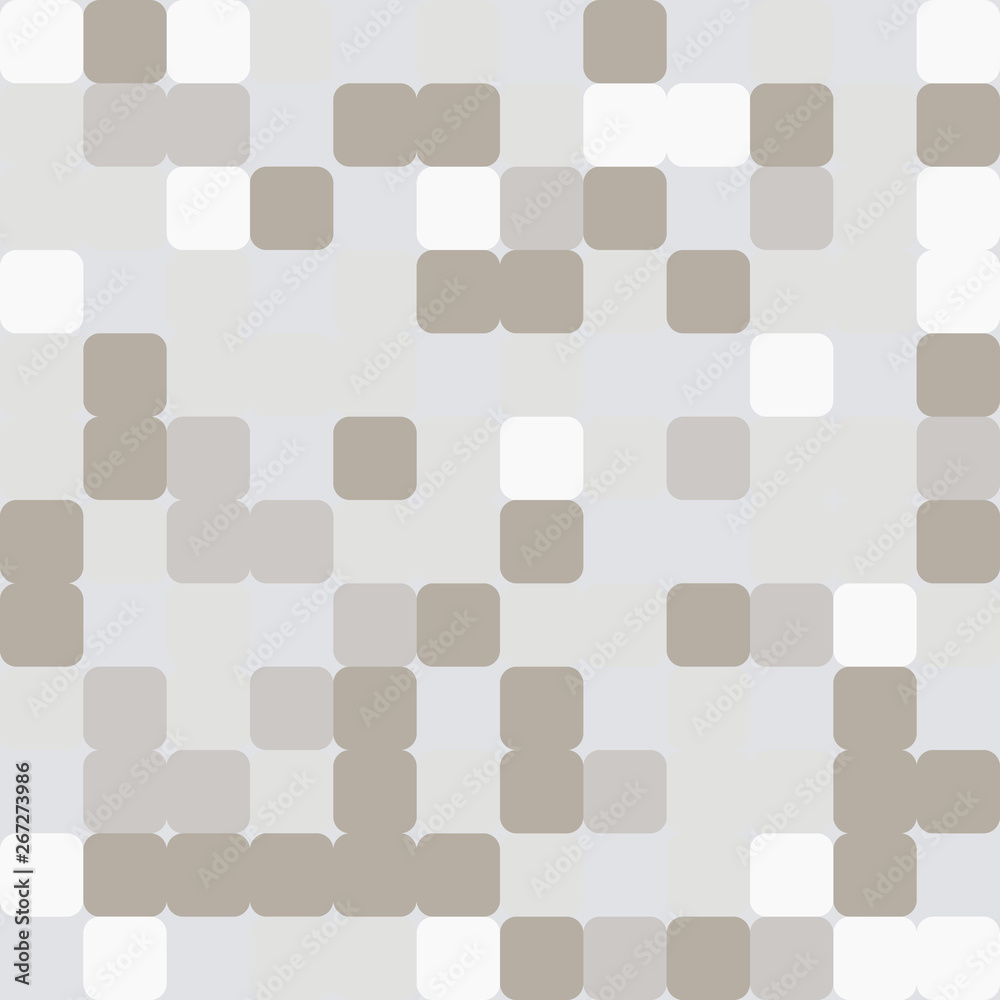 Poster Geometric shapes background. Squares mosaic seamless pattern . Vector geometric background.