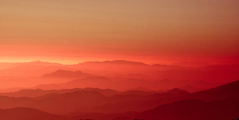Obraz premium sunset in the mountains