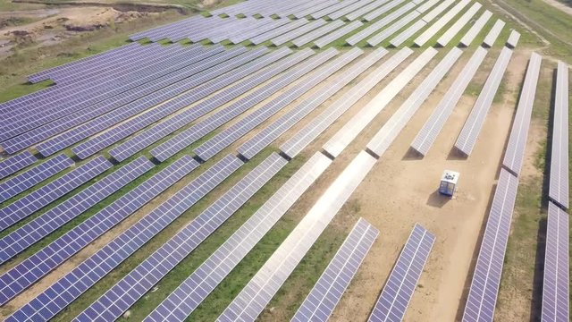 Solar power plant from drone.