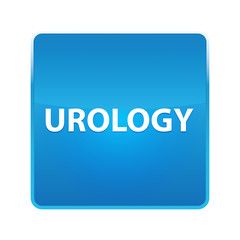 Urology shiny blue square button