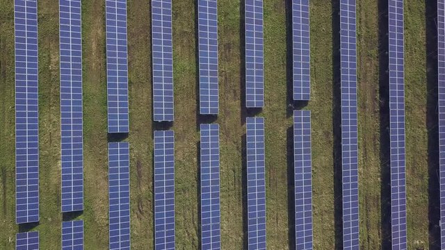 Solar farm panels. Powerplant.