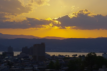 Fototapeta premium 夕焼けと雲 K3BP1092