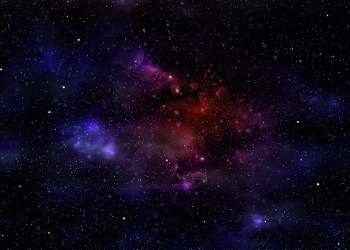 Starry space nebula © AnnaPa