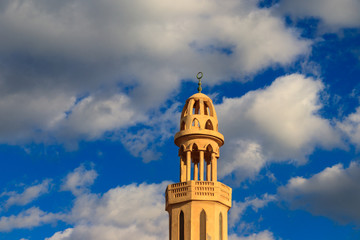 Minaret of El Mina Masjid Mosque in Hurghada, Egypt