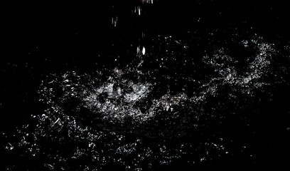 Splash of water. Isolate on black background