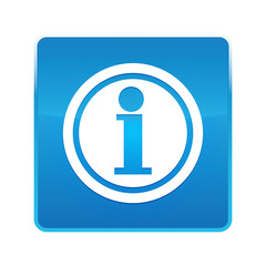 Info icon shiny blue square button