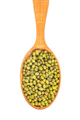 Mung beans in spoon