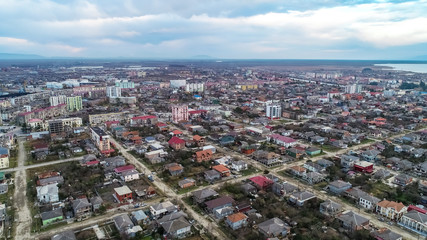 Poti city landscape photographed from above,  Georgia