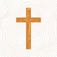 Brown Christianity Cross icon logo